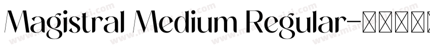 Magistral Medium Regular字体转换